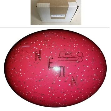 BuyBocceBalls - EPCO Duckpin Bowling Balls - - (4 3/4 inch- 3lbs. 10 oz.) Single - Neon Speckled - Magenta - Made in USA