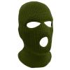 3-Hole Knit Sew Acrylic Outdoor Full Face Cover Thermal Balaclava Ski Mask One Size Fits Most (Army Green) view 1