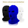 3-Hole Knit Sew Acrylic Outdoor Full Face Cover Thermal Balaclava Ski Mask One Size Fits Most (Army Green) view 4
