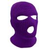 wonderfulstore 3-Hole Knit Sew Acrylic Outdoor Full Face Cover Thermal Balaclava Ski Mask One Size Fits Most (Purple) view 1