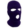 3-Hole Knit Sew Acrylic Outdoor Full Face Cover Thermal Balaclava Ski Mask One Size Fits Most (Navy Blue) view 1