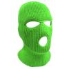3-Hole Knit Sew Acrylic Outdoor Full Face Cover Thermal Balaclava Ski Mask One Size Fits Most (Green) view 1