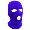 3-Hole Knit Sew Acrylic Outdoor Full Face Cover Thermal Balaclava Ski Mask One Size Fits Most (Royal Blue) view 1