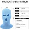 3-Hole Knit Sew Acrylic Outdoor Full Face Cover Thermal Balaclava Ski Mask One Size Fits Most (Royal Blue) view 3