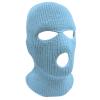 3-Hole Knit Sew Acrylic Outdoor Full Face Cover Thermal Balaclava Ski Mask One Size Fits Most (Light Blue) view 1