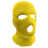 3-Hole Knit Sew Acrylic Outdoor Full Face Cover Thermal Balaclava Ski Mask One Size Fits Most (Yellow) view 1
