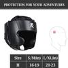 Kruzak Unisex Boxing Headgears - MMA Training, Adjustable Padded, Kara,Muay Thai Headgear, Kickboxing, Sparring, Martial Arts, Karate, Taekwondo MMA Body Equipment - Black - Small/Medium view 4