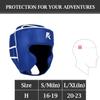 Kruzak Unisex Boxing Headgears - MMA Training, Adjustable Padded, Kara,Muay Thai Headgear, Kickboxing, Sparring, Martial Arts, Karate, Taekwondo MMA Body Equipment - Blue - Large/X-Large view 4