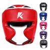 Kruzak Unisex Boxing Headgears - MMA Training, Adjustable Padded, Kara,Muay Thai Headgear, Kickboxing, Sparring, Martial Arts, Karate, Taekwondo MMA Body Equipment - Red - Small/Medium view 1