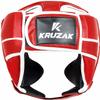Kruzak Unisex Boxing Headgears - MMA Training, Adjustable Padded, Kara,Muay Thai Headgear, Kickboxing, Sparring, Martial Arts, Karate, Taekwondo MMA Body Equipment - Red - Small/Medium view 2