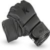 Kruzak MMA Gloves, Men and Womens Half-Finger Boxing Mitts, Hand Wraps with Open Palms for Grappling, Kickboxing, Sanda, Sparring, Muay Thai (L/XL - Matte Black) view 2