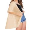 BelleLovin Womens Sexy Sheer Short Sleeve Cardigan See Through Mesh Cover Up (X-Large, Nude) view 2