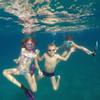Kids Snorkeling Set with Fins Anti Leak Snorkeling Gear for Kids with Adjustable Flippers, Youth Junior Full Dry Snorkel Set Swimming Goggles with Nose Cover Diving Mask Scuba with Bag, 5-14 Yrs view 2