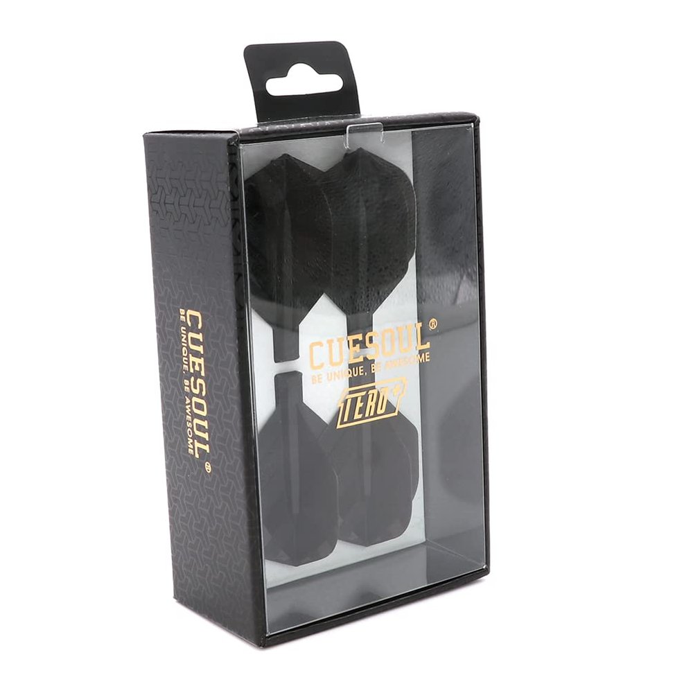 CUESOUL TERO Plus New Double Direction Telescopic and Rotating Dart Flights System-AK4P Dart Flights Black