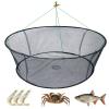 WEISGJA Portable Folded Fishing Net, Crab Net Fish Net with Fishing Rope, Hand Casting Cage Crab Net, Foldable Fishing Mesh Trap for Minnows,Lobster,Crawfish,Shrimp etc. (31.5inch/80cm) view 1