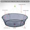 WEISGJA Portable Folded Fishing Net, Crab Net Fish Net with Fishing Rope, Hand Casting Cage Crab Net, Foldable Fishing Mesh Trap for Minnows,Lobster,Crawfish,Shrimp etc. (31.5inch/80cm) view 4