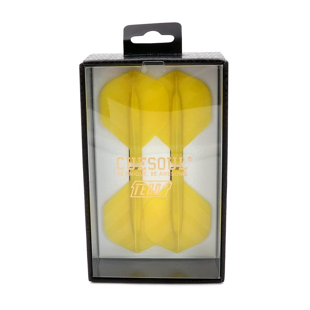 CUESOUL TERO Plus New Double Direction Telescopic and Rotating Dart Flights System-AK4P Dart Flights Yellow
