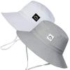 55cube Infant Sun Hat, 0-6 Months UPF 50+ Baby Sun Hat for Newborn Girls Boys, Ultra Soft Wide Brim Beach Bucket Hat with Adjustable Chin Strap 2Pack view 1