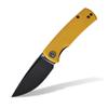 Petrified fish PFP01X Beluga,2.99" 14C28N Sand blasting Blade,95.6g G10 Hande Front Flipper Liner lock Folding knife (Yellow G10, Black Stonewashed) view 1