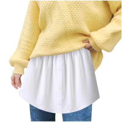 Adjustable Layering Fake Top for Women Lower Sweep T-Shirts Sweaters Extender Mini Skirt Slips Versatile Fake Hem