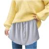 Adjustable Layering Fake Top for Women Lower Sweep T-Shirts Sweaters Extender Mini Skirt Slips Versatile Fake Hem view 1