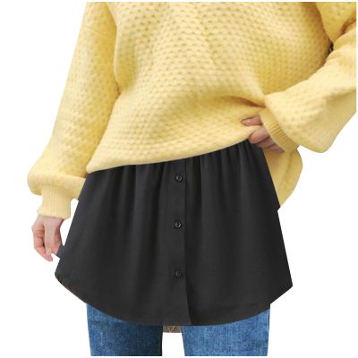 Adjustable Layering Fake Top for Women Lower Sweep T-Shirts Sweaters Extender Mini Skirt Slips Versatile Fake Hem