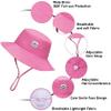 55cube Baby Sun Hat (Age 2-4 Years), UPF 50+ UV Protection Kids Bucket Hat, Wide Brim & Adjustable, 1Pack Pink view 2