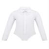 Aislor Boys' Modern Latin Jazz Ballroom Salsa Dance Shirt Romper Leotard Dress Shirts Romper Bodysuit with Bowtie White 12 Years view 3