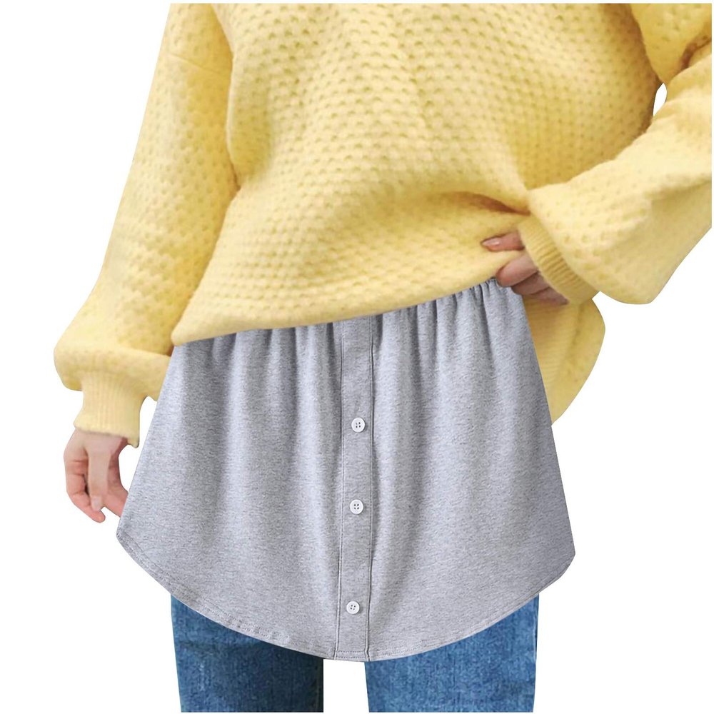 Adjustable Layering Fake Top for Women Lower Sweep T-Shirts Sweaters Extender Mini Skirt Slips Versatile Fake Hem