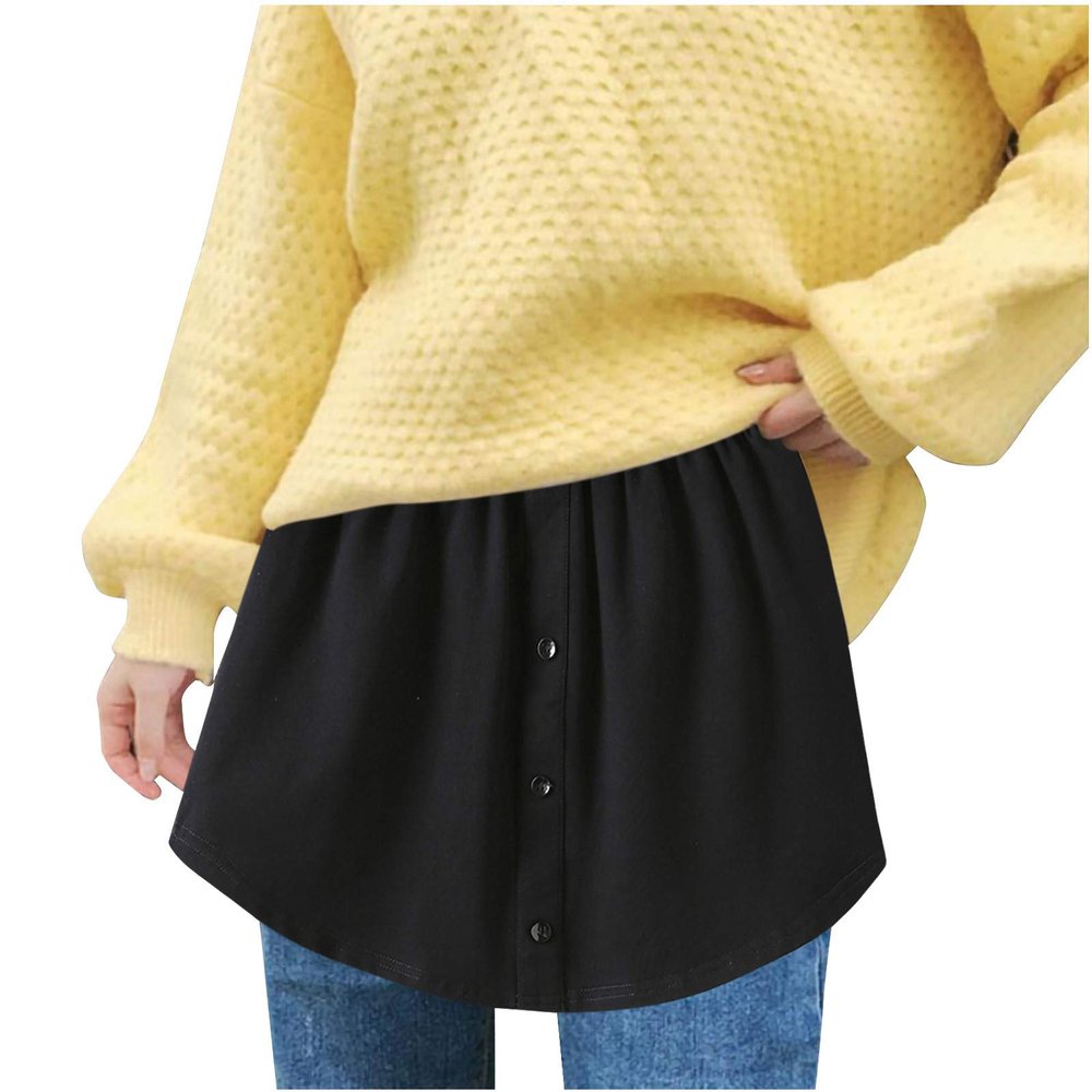 Adjustable Layering Fake Top for Women Lower Sweep T-Shirts Sweaters Extender Mini Skirt Slips Versatile Fake Hem