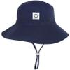 55cube Baby Sun Hat, 6-24 Months UPF 50+ Toddler Sun Hat for Girls Boys, Adjustable Wide Brim Infant Beach Bucket Hat, 2Pack view 4