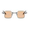 COTIA Vintage Steampunk Sunglasses Men Women Retro Metal Square Eyewear (Small, champagne) view 2
