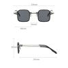 COTIA Vintage Steampunk Sunglasses Men Women Retro Metal Square Eyewear (Small, champagne) view 4