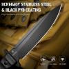 NedFoss BLACK PHOENIX Hunting Knife with Holster, 5.5" 8Cr14Mov Survival Fixed Blade Knife, G10 Handle, Bushcraft & Camping Gifts for Men view 2