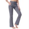 nuveti Women's High Waisted Boot Cut Yoga Pants 4 Pockets Workout Pants Tummy Control Women Bootleg Work Pants Dress Pants (LightGrey, Small) view 2