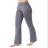 nuveti Women's High Waisted Boot Cut Yoga Pants 4 Pockets Workout Pants Tummy Control Women Bootleg Work Pants Dress Pants (LightGrey, Small) view 3