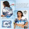 AWAYTR 35' Large Square Satin Head Scarf - 3Pcs Satin Hair Scarves Silk Bandana Headscarf Silk Feeling Scarf for Women (Paisley(coffee/Blue/Rose)) view 4