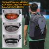 35L Basketball Backpack Large Sports Bag with Separate Ball compartment, for Basketball Soccer Volleyball Swim Gym (Light Blue) view 3