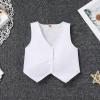 Baby Boy Gentleman Formal Baptism Outfits White Shirt Romper+ Shorts + Vest Suits 4 Pcs Sets Wedding Christening Tuxedo Suit White 0-6 Months view 4