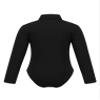 FEESHOW Kids Boys One-Piece Latin Jazz Dance Leotard Lapel Long Sleeves Button Down Shirt Romper Jumpsuit Black 6 Years view 2