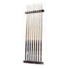 8 Pool Stick Holders, Wall Mounted Wooden Pool Cue Rack with Cue Clips, Suitable for Billiard Bar Clubs and Billiard Players view 1