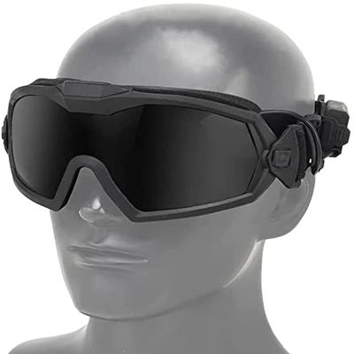 YBJMSFA Fan Edition Cooler Anti-fog Riding Goggles with Sponge Liner Adjustable Elastic Headband For Cycling Airsoft Shooting