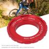 Centerlock Lockring, Rust Resistant Anti Deformation Universal Aluminum Alloy Centerlock Lock Cover Ring Disc Rotor Lockring Bike Accessory Centerlock Rotors Tool for Bike MountainRed view 3