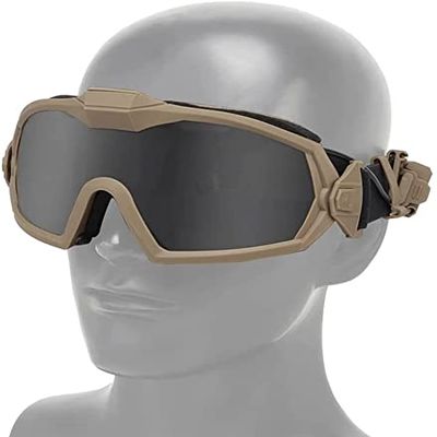 YBJMSFA Tactical Goggles with Fan Anti Fog and 2 Lens,Airsoft Shooting Glasses
