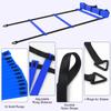 DIKAKO Agility Ladder - 20ft 12 Rung Agility Ladder Speed Training Equipment, Kids and Adult Speed Ladder for Football, Basketball, Fitness Training - Included Carry Bag and 4 Steel Stakes, Blue view 2
