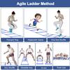 DIKAKO Agility Ladder - 20ft 12 Rung Agility Ladder Speed Training Equipment, Kids and Adult Speed Ladder for Football, Basketball, Fitness Training - Included Carry Bag and 4 Steel Stakes, Blue view 4