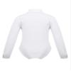 VernLan Kids Boys Latin Jazz Dance Leotard Shirt Ballroom Lapel Long Sleeves Performing Costume White 12 Years view 2