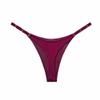 YUHOOE Women Ice Silk Thong Luxury Metal Thongs Seamless Sexy Panties Underwear Solid Color Fitness Low Waist Briefs Satin G- view 2