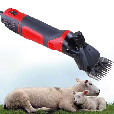 XYEJL 850W Goat Shears, Professional Electric Animal Grooming Shears, 6 Speeds Heavy Duty Farm Livestock Haircut, for Sheep Goat Alpacas Thick Coat and Heavy Duty Animals,Red-220V