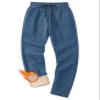 MAGCOMSEN Mens Sherpa Lined Sweatpants Fleece Lined Winter Warm Active Pants Joggers Lounge Athletic Pants with 3 Pockets Grey Blue 34 view 1